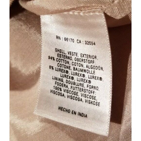 Leifnotes Blush Pink Cotton Blend Sequin Bird Sz 2 - Picture 10 of 11